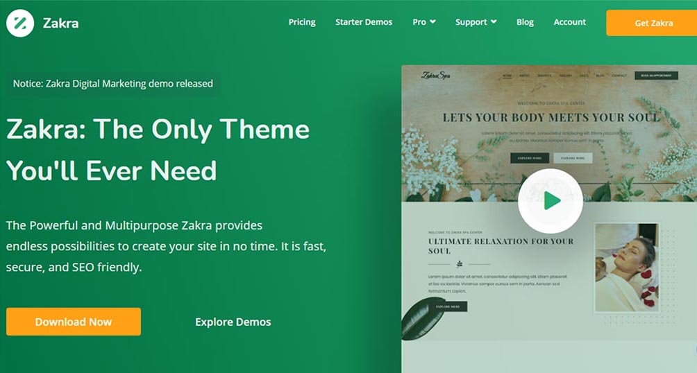 Zakra Free WordPress Theme