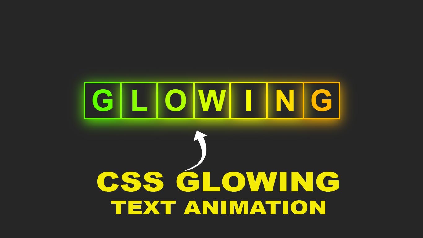 CSS glowing text animation effect using HTML and CSS - Techmidpoint